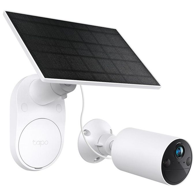 TP-Link TC82 KIT Tapo Telecamera IP Wi-Fi 2K 3MP Batteria Pannello Solare Visione Notturna a Colori IP65 MicroSD 512GB