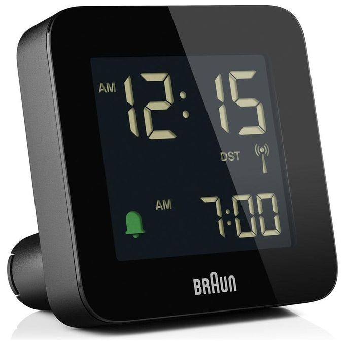 Braun BC09-DCF Sveglia Radiocontrollata Digitale LCD Segnale Radio DCF77 Funzione Snooze colore Nero