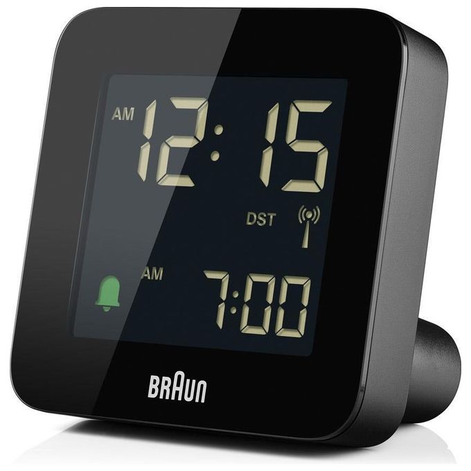 Braun BC09-DCF Sveglia Radiocontrollata Digitale LCD Segnale Radio DCF77 Funzione Snooze colore Nero