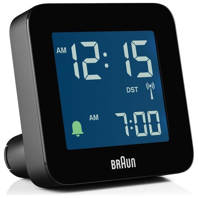 Braun BC09-DCF Sveglia Radiocontrollata Digitale LCD Segnale Radio DCF77 Funzione Snooze colore Nero