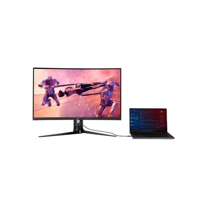 Asus 90LM03S0-B04170 ROG Strix XG32VC Monitor Gaming Curvo 31.5'' WQHD 2560x1440 170Hz 1ms VA FreeSync Premium Pro DisplayHDR 400 USB Type-C colore Nero