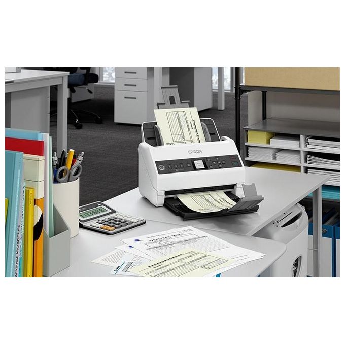 Epson B11B259401 WorkForce DS-730N Scanner Sheet-Feeder A4 100 Fogli 40 ppm Ethernet LCD a Colori colore Nero