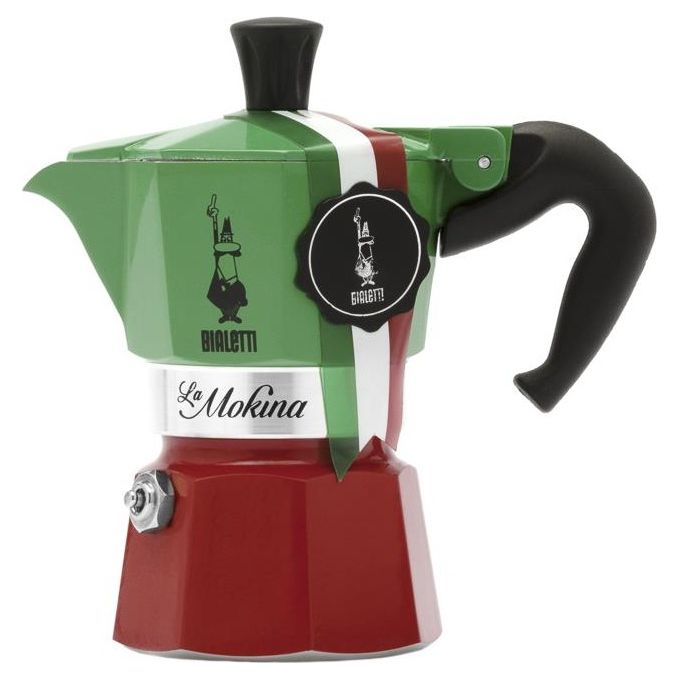 Bialetti La Mokina Italia Tricolore Caffettiera 1-2 Tazza