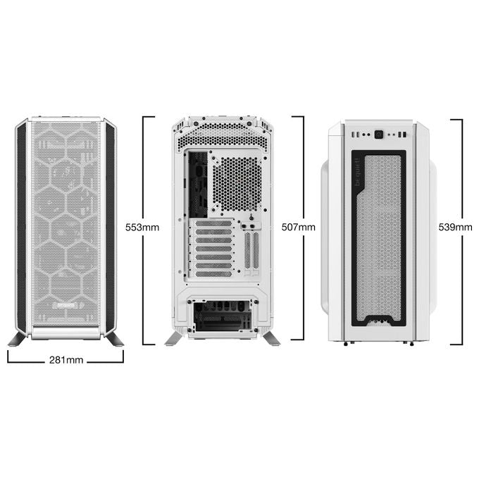 Be quiet! BGW40 Silent Base 802 Window Case PC Midi Tower con supporto E-ATX e vetro temperato colore Bianco