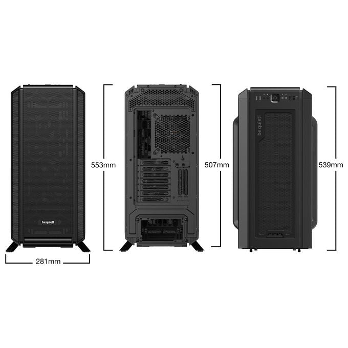 Be quiet! BG039 SILENT BASE 802 Case PC Mid-Tower Supporto E-ATX 3 Ventole 140mm Fonoassorbente colore Nero