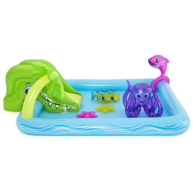 Bestway 53052 Acquario Fantastico Centro Giochi Gonfiabile 239x206x86 cm Scivolo Spruzzatore 308 L colore Multicolore