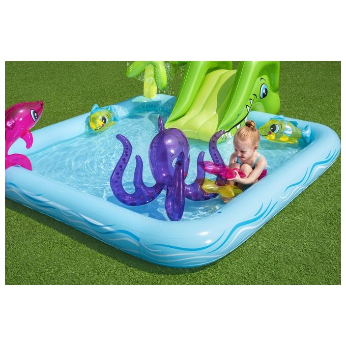 Bestway 53052 Acquario Fantastico Centro Giochi Gonfiabile 239x206x86 cm Scivolo Spruzzatore 308 L colore Multicolore