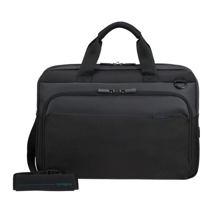 Samsonite 135075-1041 Mysight Borsa Porta PC 15.6'' 12.5 L in Poliestere Riciclato con USB Smart Sleeve colore Nero