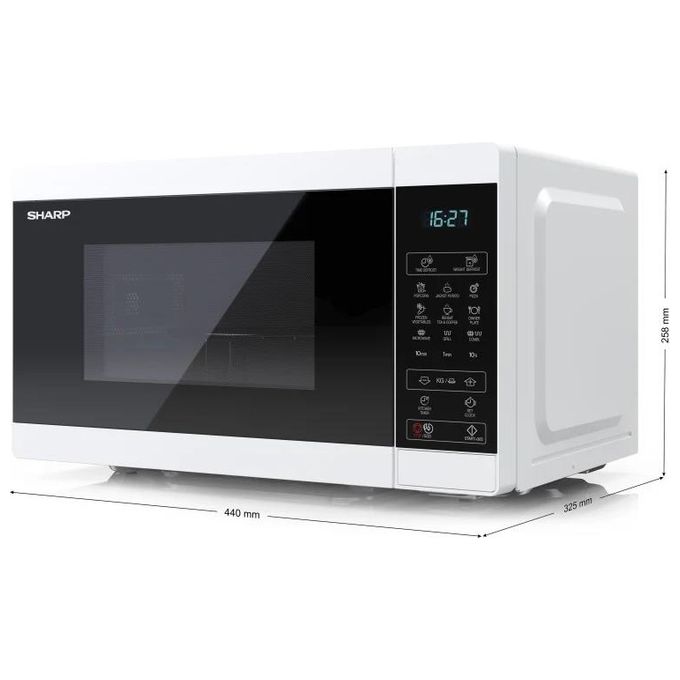 Sharp YC-MG02E-W Forno a microonde Compatto 20 L 800 W con Grill Funzione Scongelamento Automatico colore Bianco