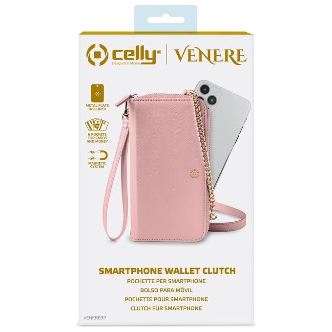 Celly Venere Pochette per Smartphone fino a 6.5'' Rosa