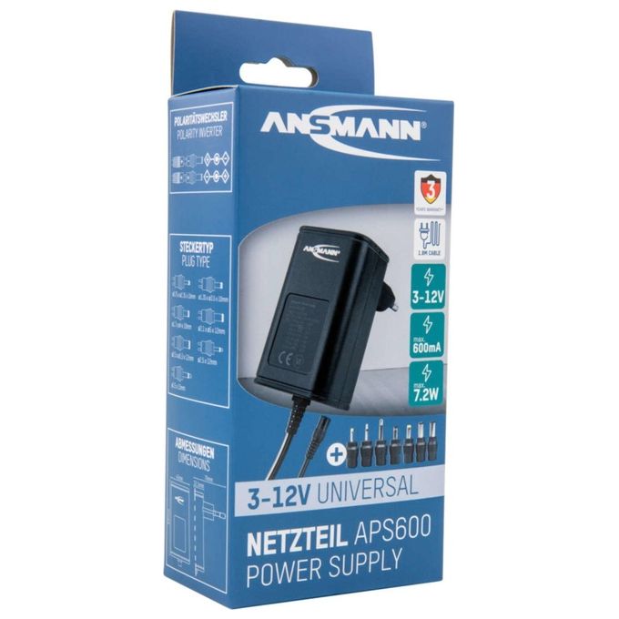 Ansmann APS 600 Alimentatore a Spina 7.2W