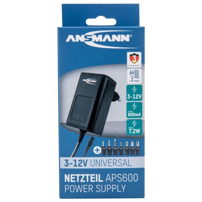 Ansmann APS 600 Alimentatore a Spina 7.2W