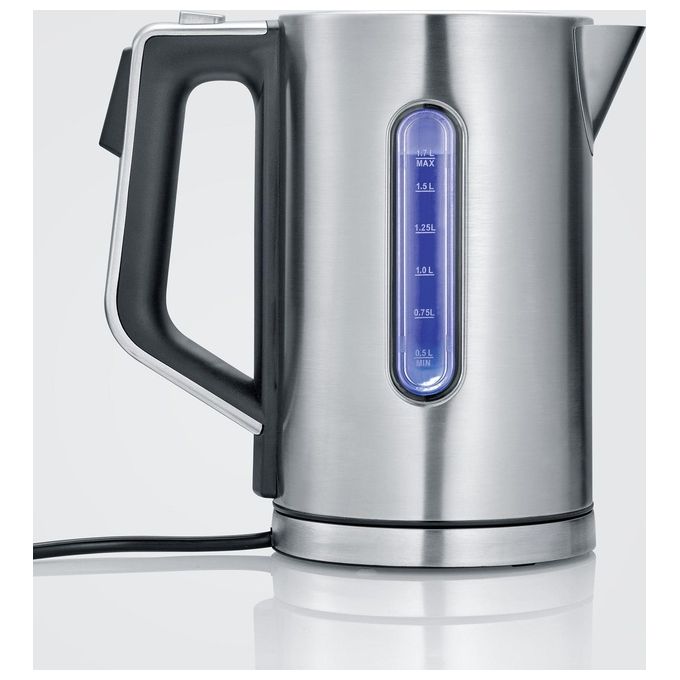Severin 3418 WK 3418 Bollitore elettrico 1,7 L 3000 W Termostato regolabile Acciaio inossidabile spazzolato-Nero