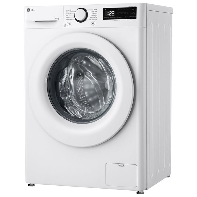 LG D2R3S08AIDD Serie R3 Lavasciuga Slim 8-5 Kg 1200 rpm Classe E AI DD Eco Hybrid Allergy Care (85x60x47.5 cm) colore Bianco