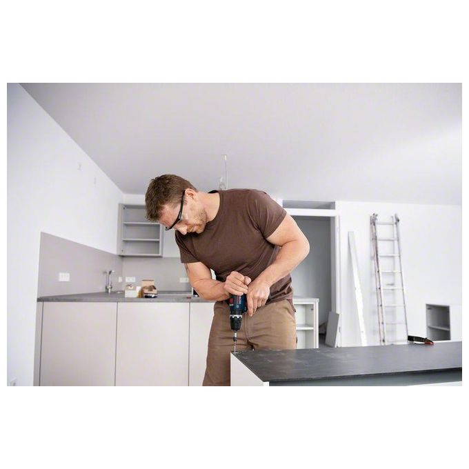 Bosch PROFESSIONAL 06019J9002 GSB 12V-35 Trapano-avvitatore con Percussione 12V 2 Velocita' 1750 giri-min 35 Nm Mandrino 10 mm Luce LED colore Nero Blu Rosso