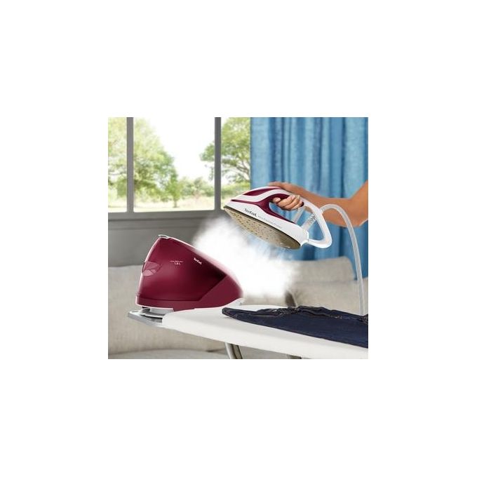 Tefal GV9220 Stazione da stiro a vapore 2600 W con piastra Durilium AirGlide Autoclean Borgogna Bianco colore Borgogna Bianco