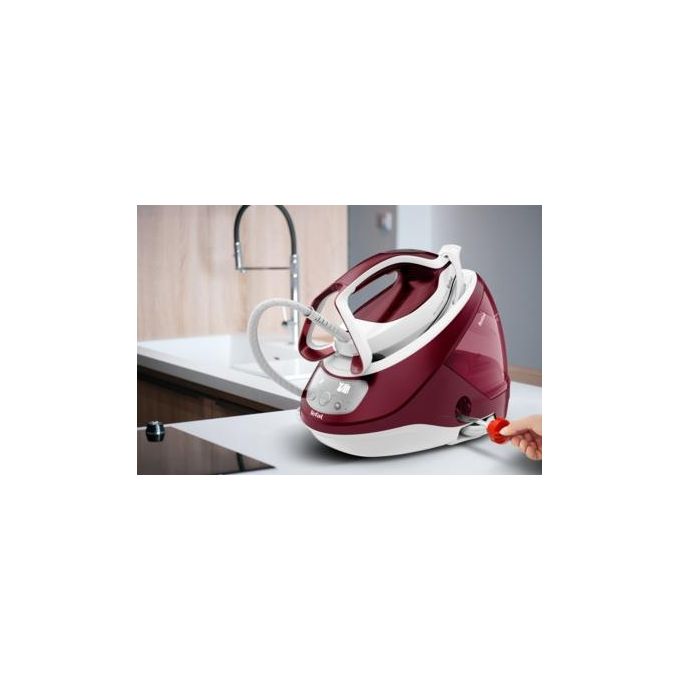 Tefal GV9220 Stazione da stiro a vapore 2600 W con piastra Durilium AirGlide Autoclean Borgogna Bianco colore Borgogna Bianco
