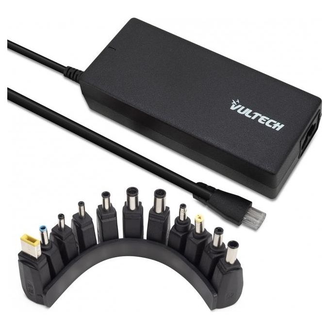 Vultech Alimentatore Universale per Notebook 120W Rev. 2.5 Autosettante 10 Tips