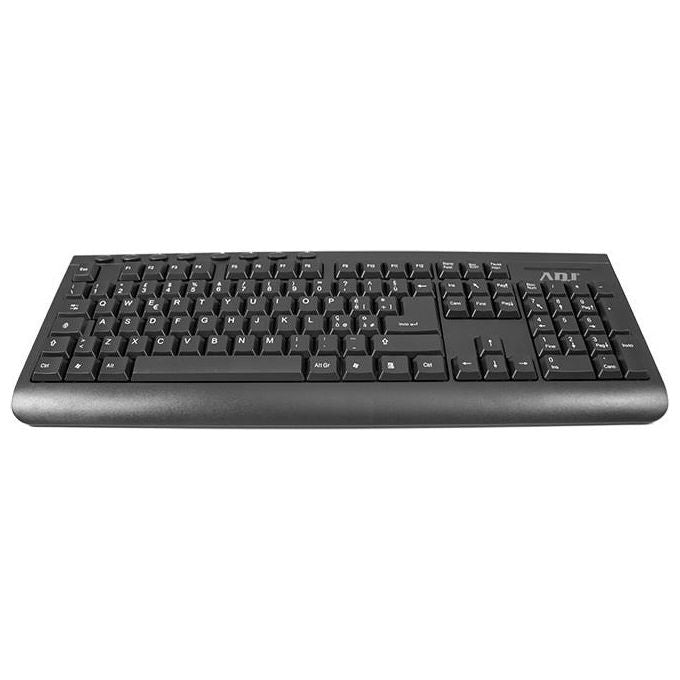 Adj KIT_ Desktop KT108 Pure Evo Tastiera e Mouse con Filo 6D Ergonomico Nero
