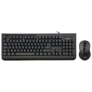 Adj KIT_ Desktop KT108 Pure Evo Tastiera e Mouse con Filo 6D Ergonomico Nero