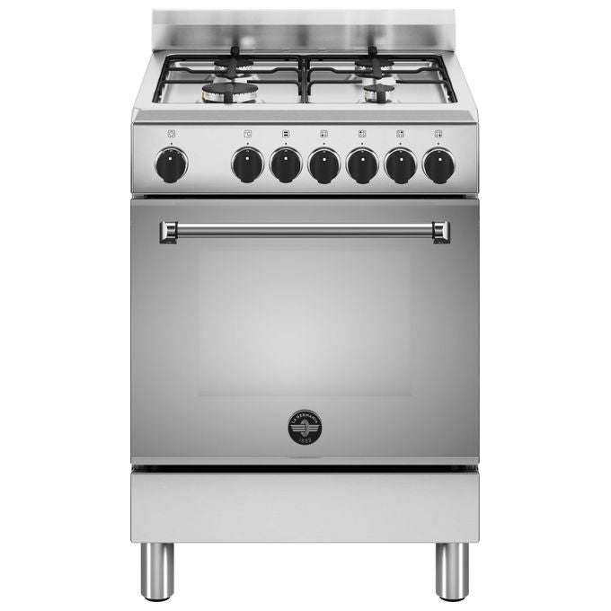 La Germania AMN664EXV-24 Cucina Libera Installazione 60 cm 4 Fuochi Gas Forno Elettrico Ventilato 56 L Classe A (85x60x60 cm) colore Inox