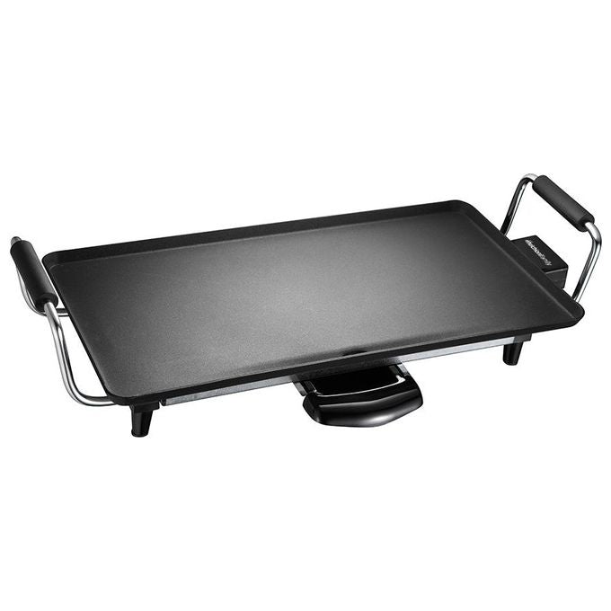 Melchioni 118380037 Atena Piastra Teppanyaki 2000 W Superficie Antiaderente 43x23 cm con Termostato Regolabile colore Nero