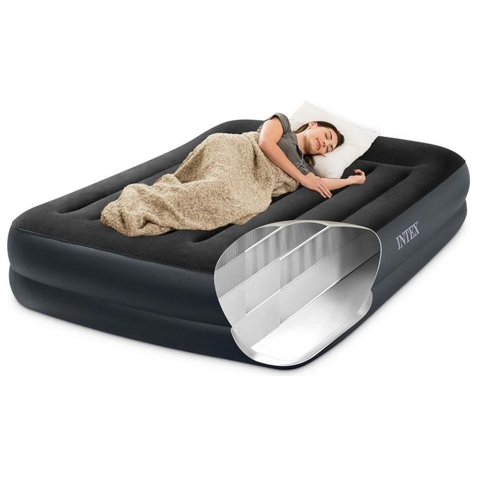 Intex 64124ND Materasso Dura-Beam Pillow Rest Raised Autogonfiante 152x203x42 cm