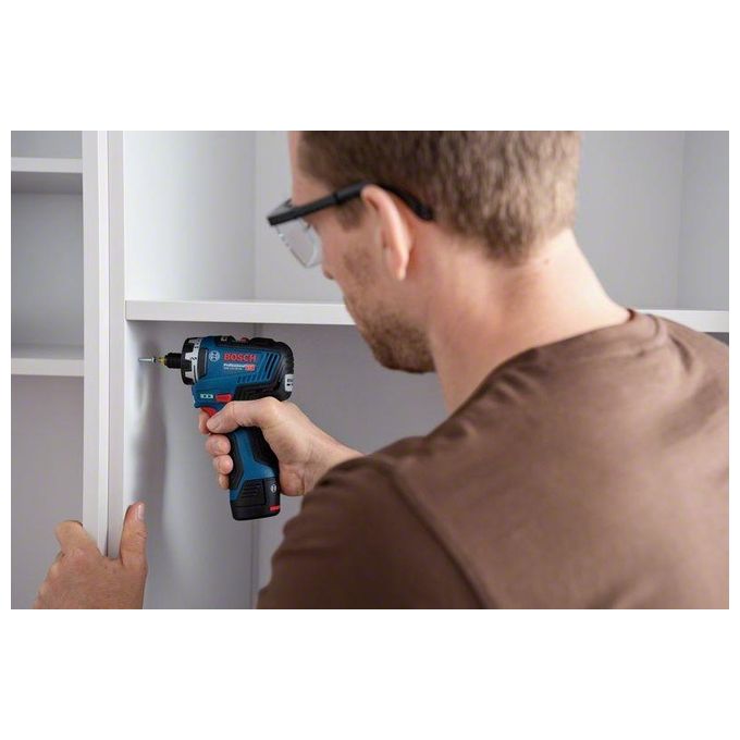 Bosch 0 601 9J9 101 GSR 12V-35 HX Professional Cacciavite elettrico Motore Senza Spazzola 1750 Giri-min 35 Nm Batteria 12V 3 Ah colore Nero Blu Rosso