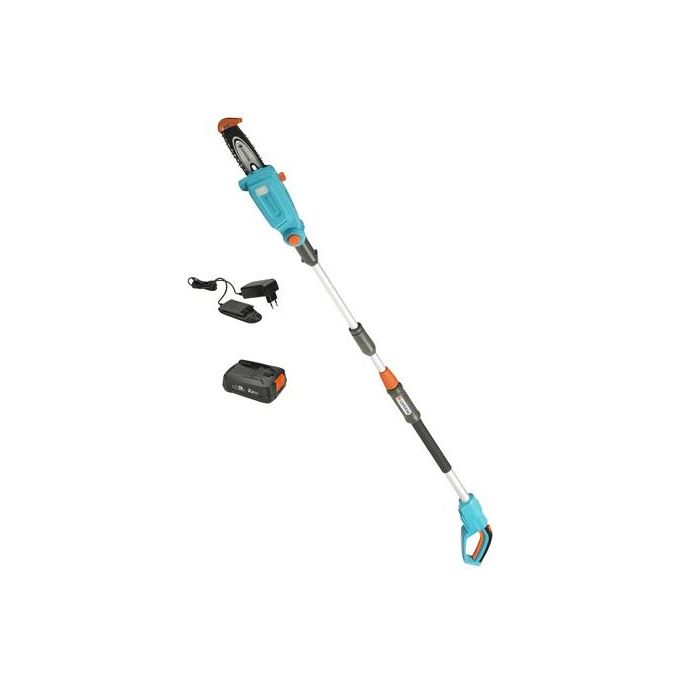 Gardena 14770-20 Tagliasiepi Telescopico A Batteria THS 42-18V P4A Set Pronto All'Uso Lama 42 cm Asta Telescopica fino a 4 m Batteria 18V POWER FOR ALL Inclusa colore Nero