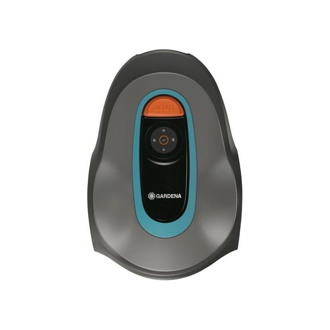 Gardena 15202-20 SILENO minimo Tagliaerba robotizzato per superfici fino a 500 m² con Bluetooth Larghezza di taglio 16 cm Autonomia 70 min Rumorosita' 57 dB colore Blu Grigio