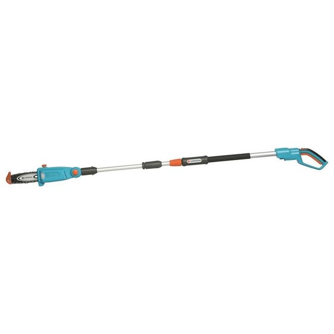 Gardena 14770-55 TCS 20-18V P4A Potatore Telescopico a Batteria Lama 20 cm Spessore Taglio 5 cm Testa Inclinabile Manico Telescopico colore Nero Blu Arancione