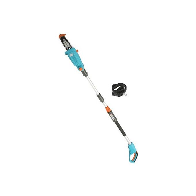 Gardena 14770-55 TCS 20-18V P4A Potatore Telescopico a Batteria Lama 20 cm Spessore Taglio 5 cm Testa Inclinabile Manico Telescopico colore Nero Blu Arancione