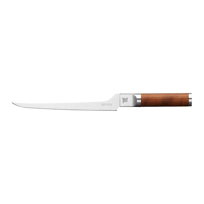 Fiskars 1026423 Norden Coltello da Filetto Lama in Acciaio Inossidabile 20 cm Manico in Betulla Colore Marrone Argentato