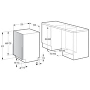Hisense HV523E10 Lavastoviglie da Incasso a Scomparsa Totale 10 coperti Classe E 47 dB Terzo Cesto (82x45x55 cm) colore Nero