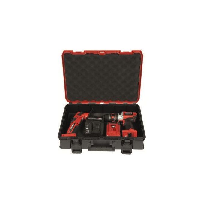 Einhell 4540011 E-Case S-F Valigetta con Inserti in Schiuma Capacita' 25 Kg Impilabile con Attacco per Lucchetto colore Nero