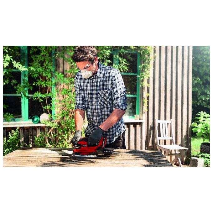 Einhell TE-OS 18-230 LI SOLO Levigatrice Orbitale a Batteria 18V 230x115mm Power X-Change colore Nero Rosso