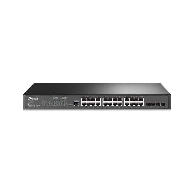 TP-Link SG3428 Omada Switch Gestito L2-L3 24 porte Gigabit Ethernet 4 slot SFP 56 Gbps Fanless colore Nero