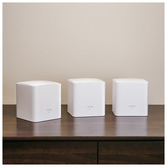 Tenda MW5G 3PK Sistema WiFi Mesh Dual Band AC1200 Fino a 325 m² 3 Pezzi 2 Porte Gigabit colore Bianco