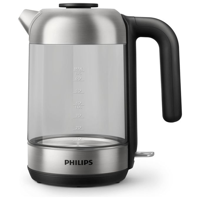 Philips HD9339-80 Series 5000 Bollitore Elettrico in Vetro 1,7 L 2200 W Spegnimento Automatico Base 360° colore Nero
