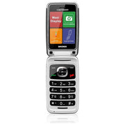 Brondi 10277050 Contender Telefono Cellulare GSM Dual SIM a conchiglia tasti grandi display 3'' Bluetooth Radio FM colore Nero