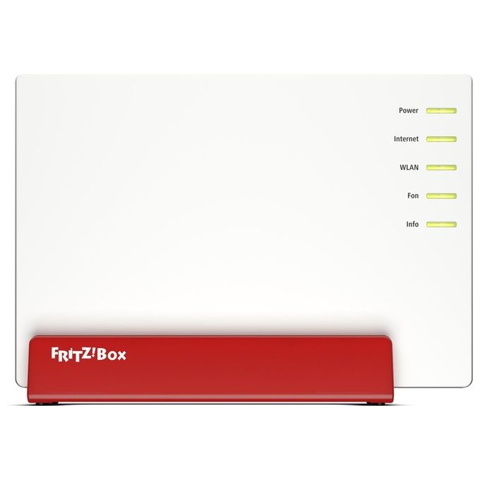 FRITZ! 20002921 FRITZ!Box 7583 VDSL Router Wireless Dual-band 2.4 GHz 5 GHz Wi-Fi 5 Gigabit Ethernet 4G VoIP DECT colore Rosso Bianco