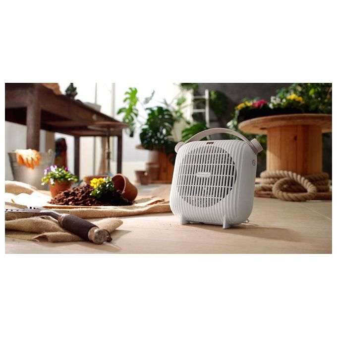 De'Longhi HFS30B24.W Capsule Hobby Termoventilatore da Tavolo 2400W 2 Livelli IP21 Termostato Regolabile colore Bianco
