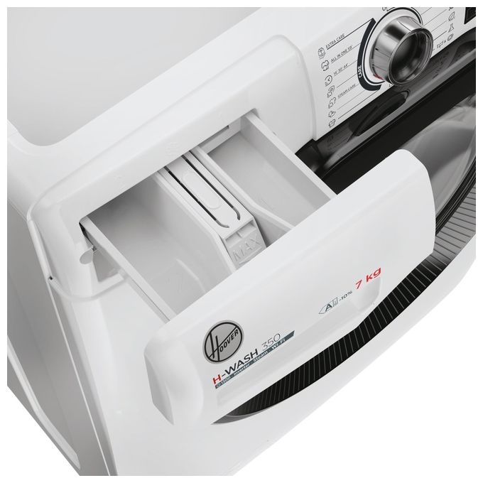 Hoover H-Wash 350 H3WPS4376TAMB6-S Lavatrice carica frontale Slim 7 Kg Classe A Centrifuga 1300 giri Profondita' 44 cm Inverter Funzione Vapore