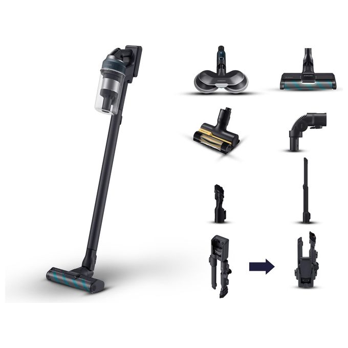 Samsung VS20C852FTB Jet 85 Premium Aspirapolvere a Bastone Multiciclonico 0,8 L 210W 60 min 86 dB colore Nero Blu