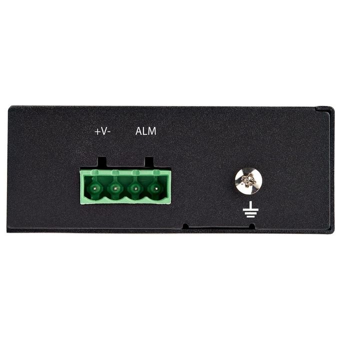 StarTech IMC1GSFP60W Convertitore Media Fibra a Ethernet Gigabit PoE+ 60W SFP a RJ45 Montaggio DIN IP30 -40°C a 75°C colore Nero