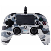 NACON PS4OFCPADCAMGREY Controller Wired Compact Edition Cablato per PS4 e PC con Touchpad Vibrazione LED Stato Giocatore e Ingresso Jack 3,5 mm colore Camouflage Grigio