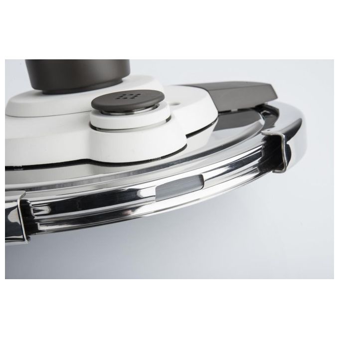 Barazzoni 5500450060 Facile Dual System 2.0 Pentola a Pressione Inox 18-10 6 L diametro 22 cm fondo Triplen Plus induzione