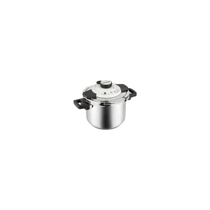 Barazzoni 5500450060 Facile Dual System 2.0 Pentola a Pressione Inox 18-10 6 L diametro 22 cm fondo Triplen Plus induzione