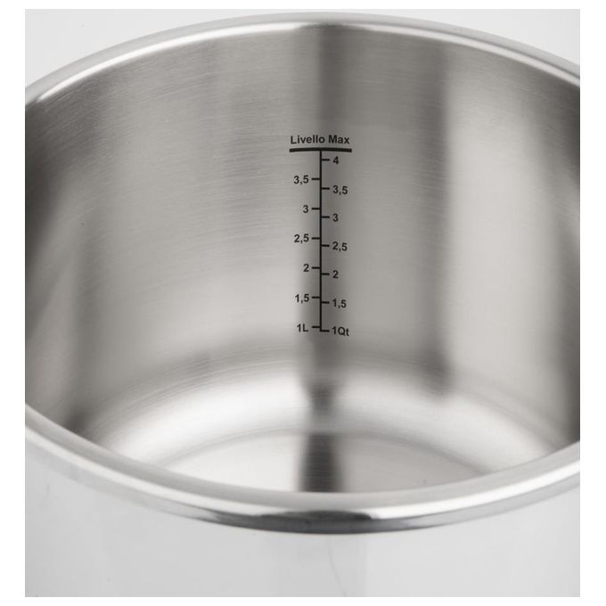Barazzoni 5500450060 Facile Dual System 2.0 Pentola a Pressione Inox 18-10 6 L diametro 22 cm fondo Triplen Plus induzione