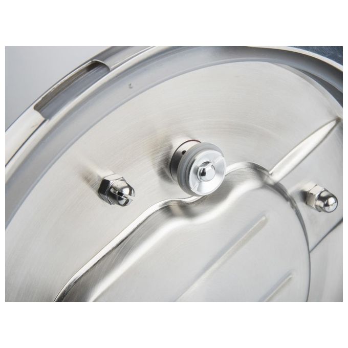 Barazzoni 5500450060 Facile Dual System 2.0 Pentola a Pressione Inox 18-10 6 L diametro 22 cm fondo Triplen Plus induzione